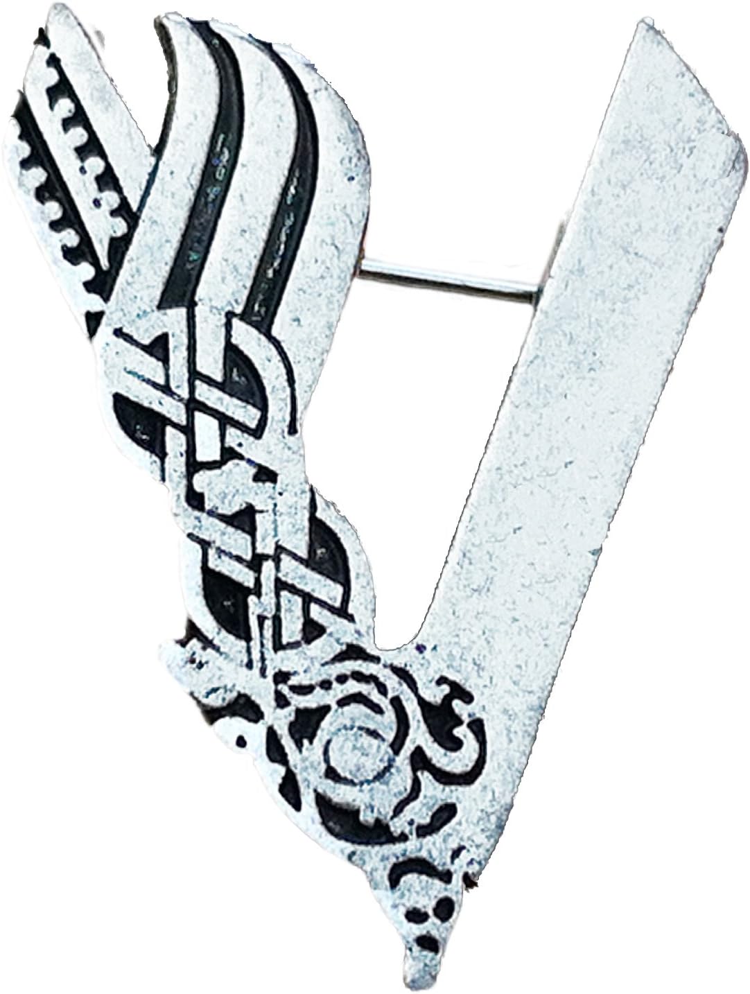 Orion Creations Vikings' Ragnar Lodbrok Silver Tone Odin Viking Brooch/Pin Inspired by The TV Show