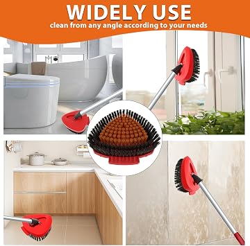 2 Pack Spin Mop Replace Scrub Brush Head for Vileda Turbo Microfibre Mop