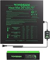 Vista 12 de VIVOSUN Tapete térmico para plántulas de 10"x20.75" con controlador de temperatura integrado, almohadilla térmica para plantas impermeable
