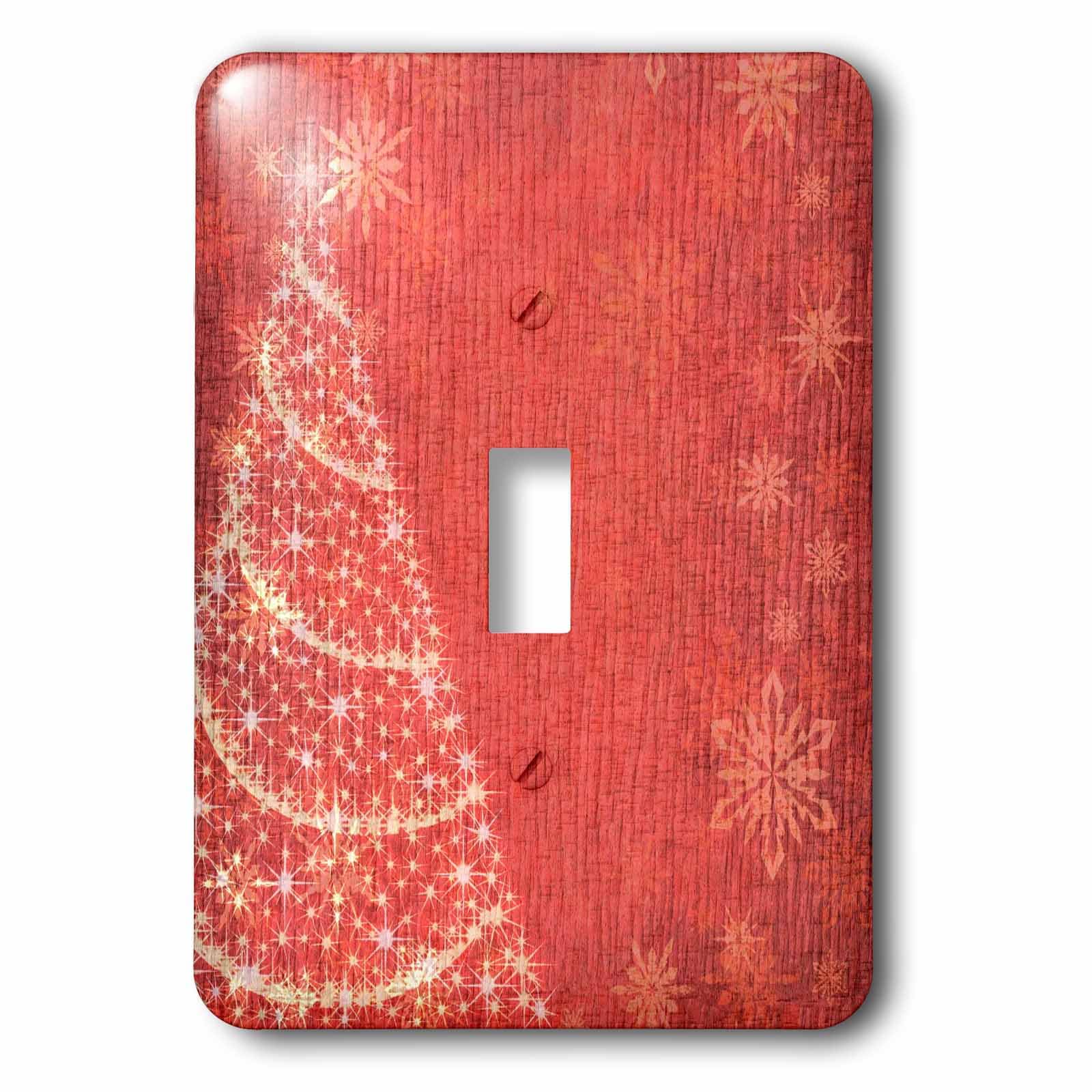 Interrupteur à bascule sapin de Noël rouge résistant aux rayures pour mur - 3