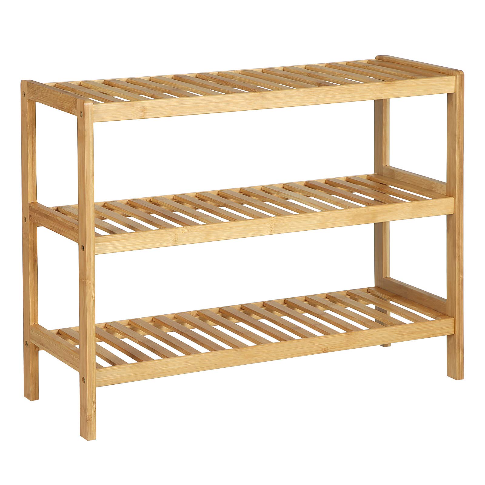 Buy SONGMICS 3Tier Bamboo Shoe Rack Bench, Shoe Organizer, Utility