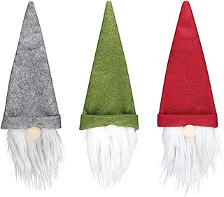 3 Pack Christmas Gnomes Wine Bottle Cover - Handmade Swedish Santa Claus Toppers for Xmas Party Decorations, Dinner Table Decor