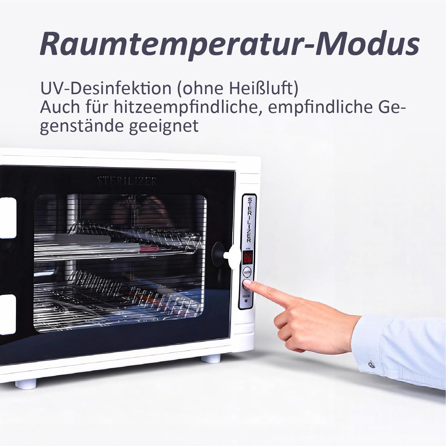 Kurflo UV Sterilisator, 12L mit hoher Kapazität Nagelwerkzeuge, UV & Ozon Doppel-Desinfektion – Smart Bedienung – Für Haushalt, Babyflaschen, Handtücher, Kosmetikstudio, Nagelsalon, Friseurbedarf