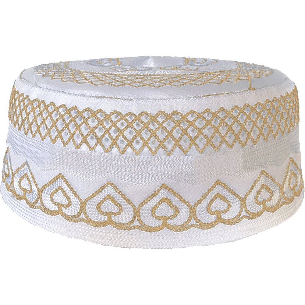 Danlai Men Muslim Prayer Hats Skull Cap Summer Headwear Kufi Hat Men Islam Skull Cap Ramadan Islam Hat Men's Head Cap Beanie Hats