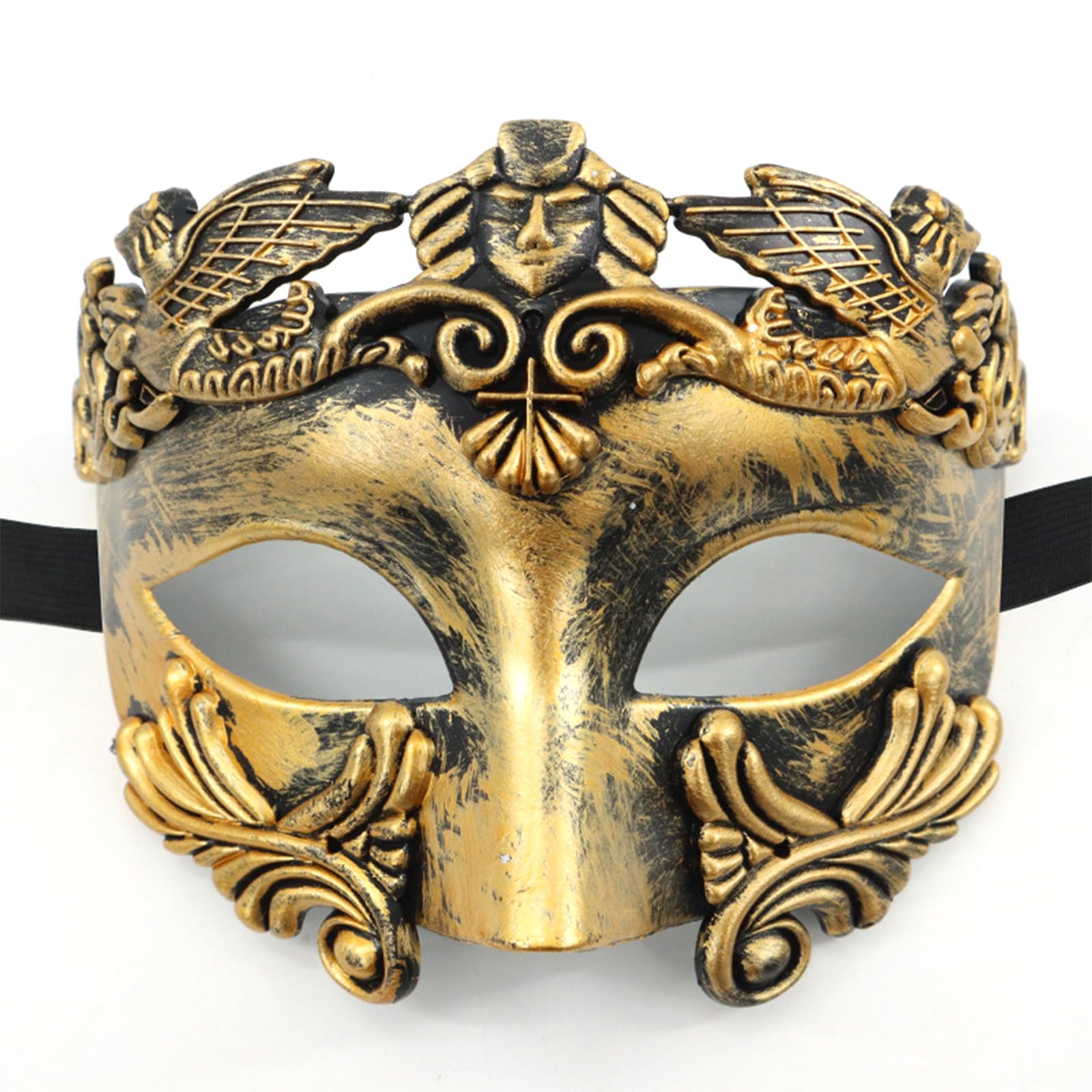 Netupett Masquerade Mask for Men - Roman Greek Venetian Half Face Mask for Mascarade Ball | Mardi Gras & Halloween Party (gold)