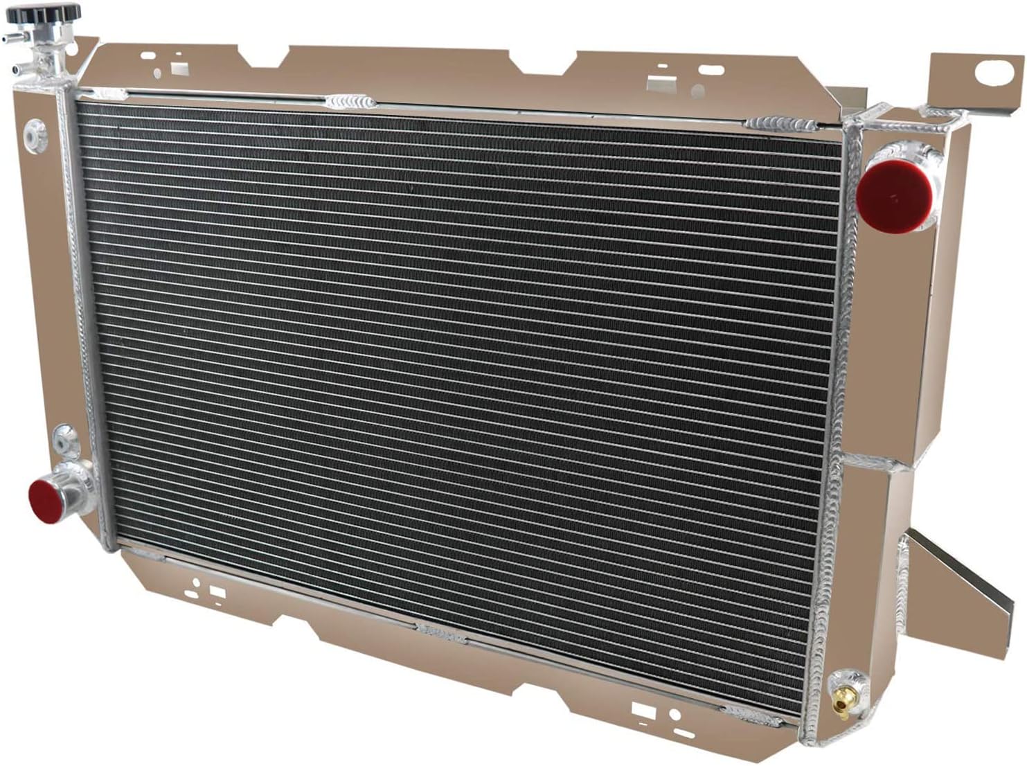 4 Row Aluminum Radiator Shroud Fan for 1985-1997 Ford Bronco F150 F250 F350 Pickup V8 86 87 88 89 90 91 92 93 94 95 96