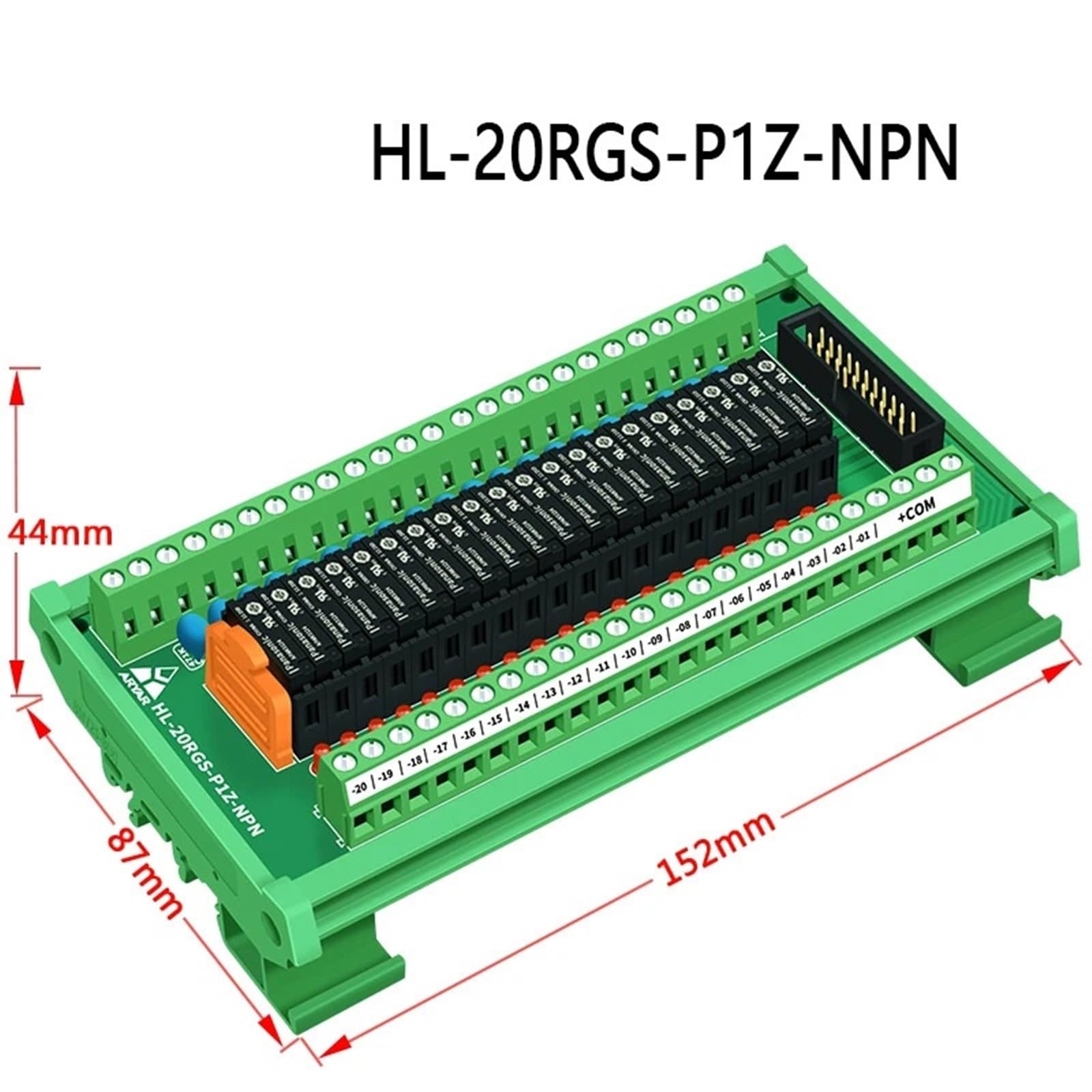 1 szt. 20-kanałowy moduł przekaźnikowy Pa1a karta sterownika karta wzmacniacza wyjściowego karta moduł przekaźnikowy (5 V, HL-20RGS-PIZ-NPN)