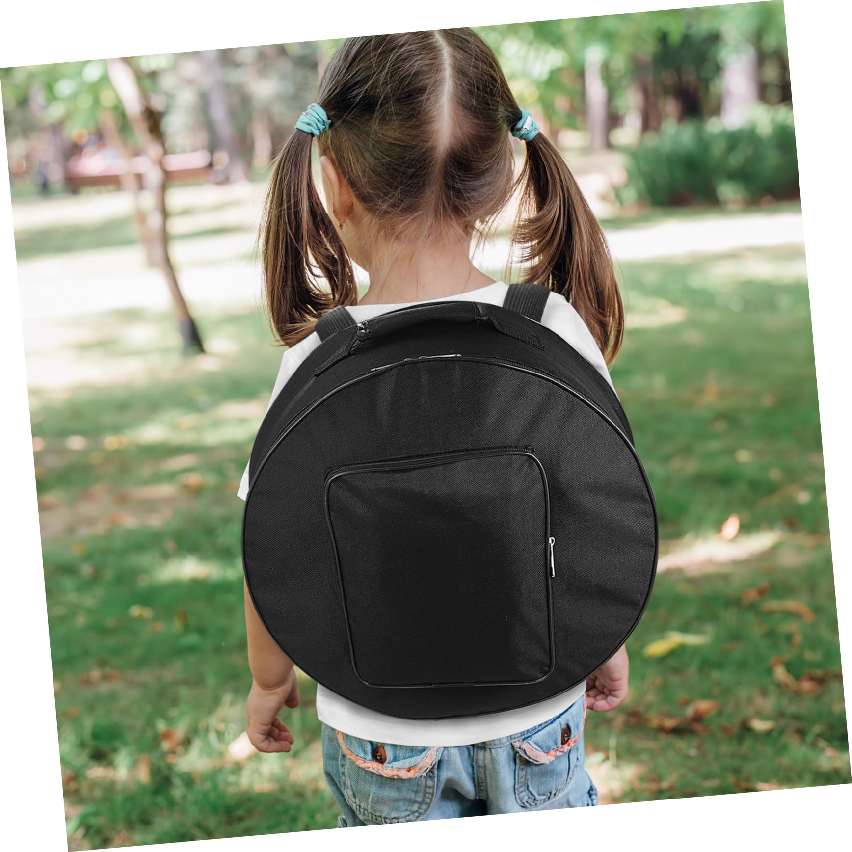 LIFKOME Borsa per Rullante Rotonda in Nailon Nero Chiusura Facile, Protezione Professionale per Strumento, per Trasporto e Conservazione del Tamburo