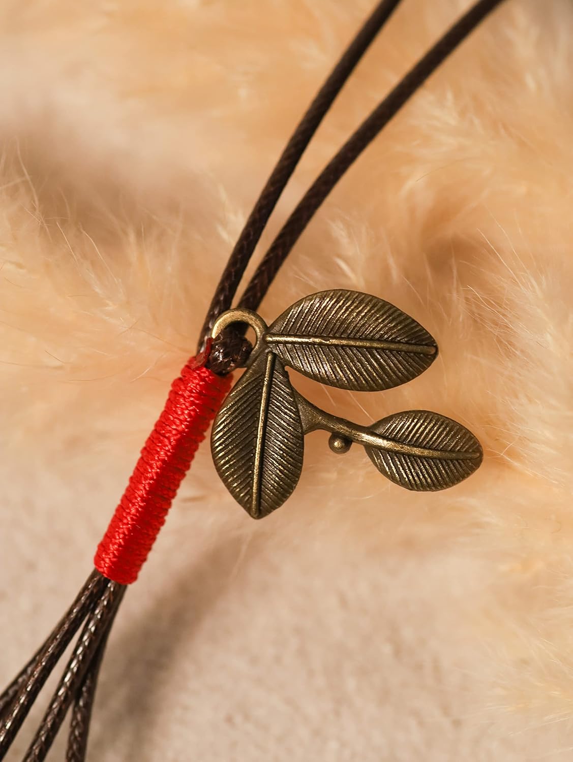 MINACHI Vintage Bohemian Leaf Charm Colorful Ceramic Bead Long Y Necklace, Boho Jewelry Gift for Women - Image 3