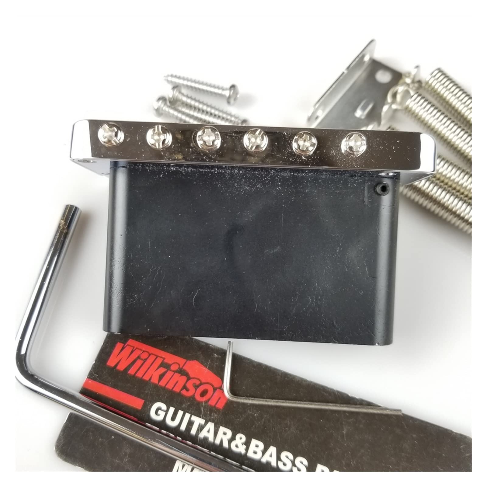 Parti di ricambio chitarra Argento Cromato San Guitar Elettrico Tremolo System Bridge + Selle In Acciaio Inox