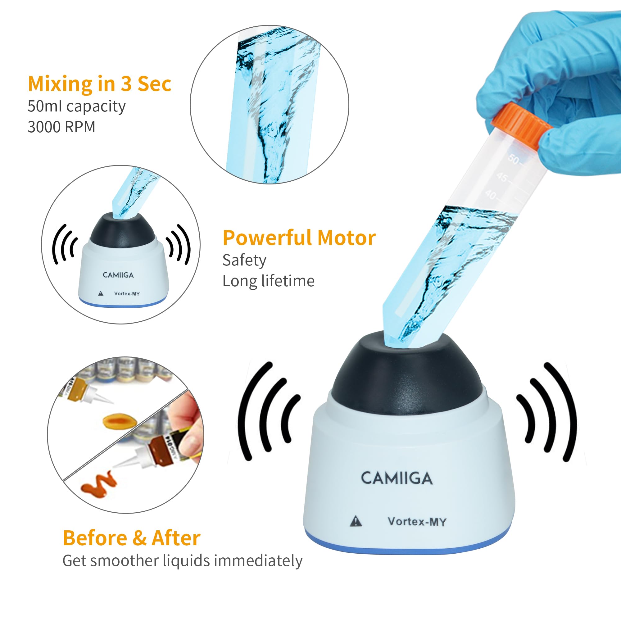 Vortex Mixer,Vortex-MY labor-vortex-schüttler,Vortex Schüttler,Mixer Schüttler, 3000 U/min, Labor Mini mischer Nagellack, Wimpernkleber, Pigmenten und Acrylfarben