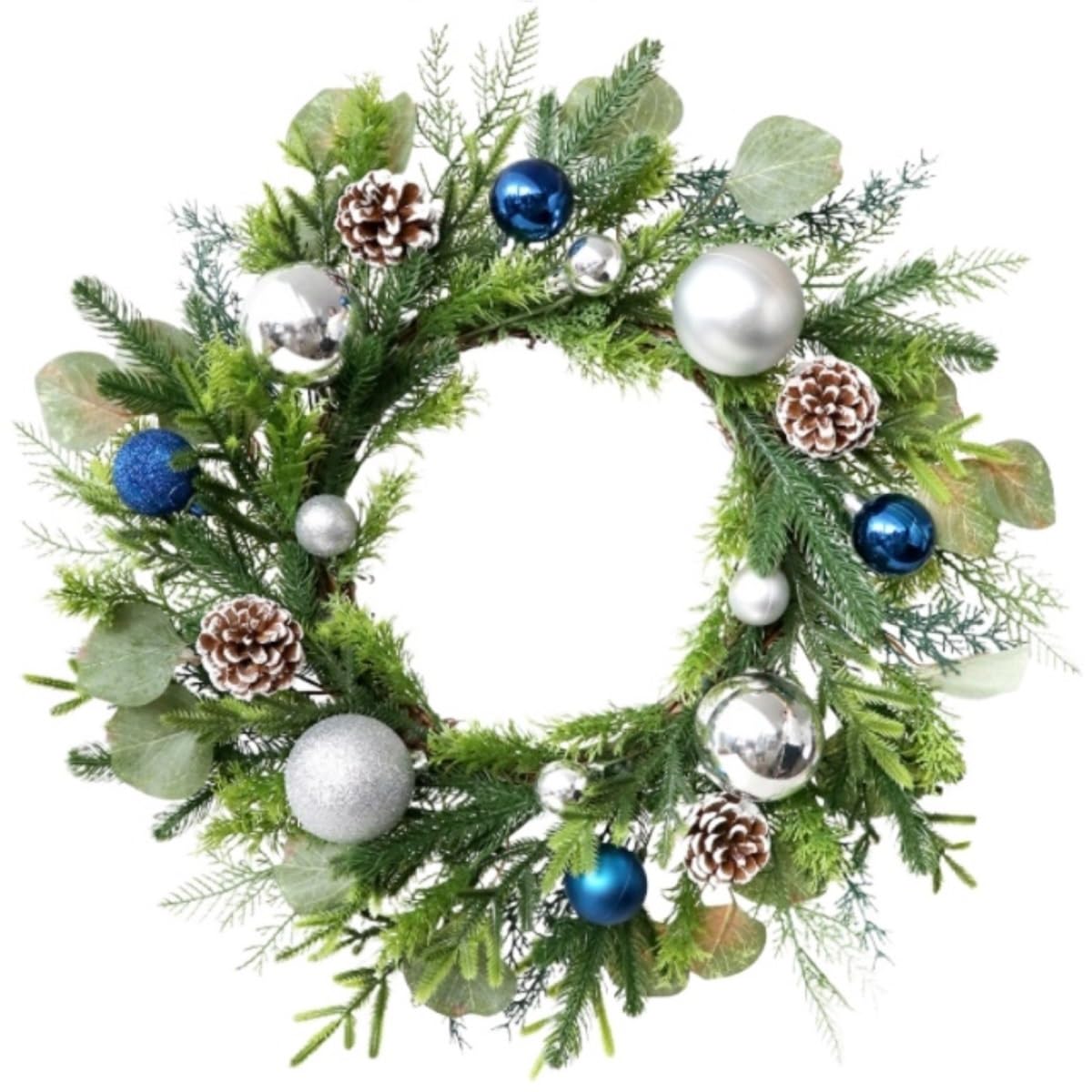 Corona Decorativas Corona De Navidad Decoración Puerta Dorada Champán con Bolas para Puerta