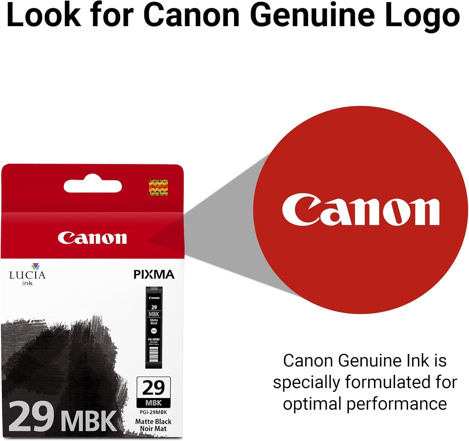 Canon PGI-29 Genuine Matte Black Ink Tank, Compatible with PIXMA PRO-1 Printers