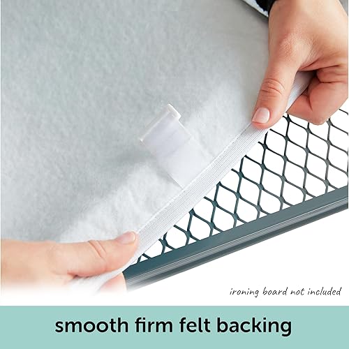 Miniatura 5 de oliso Funda para tabla de planchar  100% algodón con almohadilla de fieltro profesional, se adapta a tablas estándar de 54 x 15 pulgadas  Ajuste