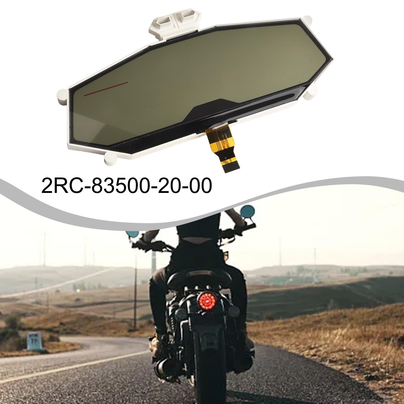 Honseadek Display cluster strumenti per MT-07 2014-2020, per FZ-07 2014-2020, Tracer 700 2014-2019 per - OEM 2RC-83500-20-00 Cluster di calibro di ricambio con LCD digitale