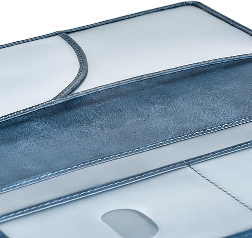 Miniatura 6 de HerriaT Soporte para tarjeta de registro y seguro de automóvil, guantera de cuero para vehículos, documentos de automóvil, cartera organizadora para