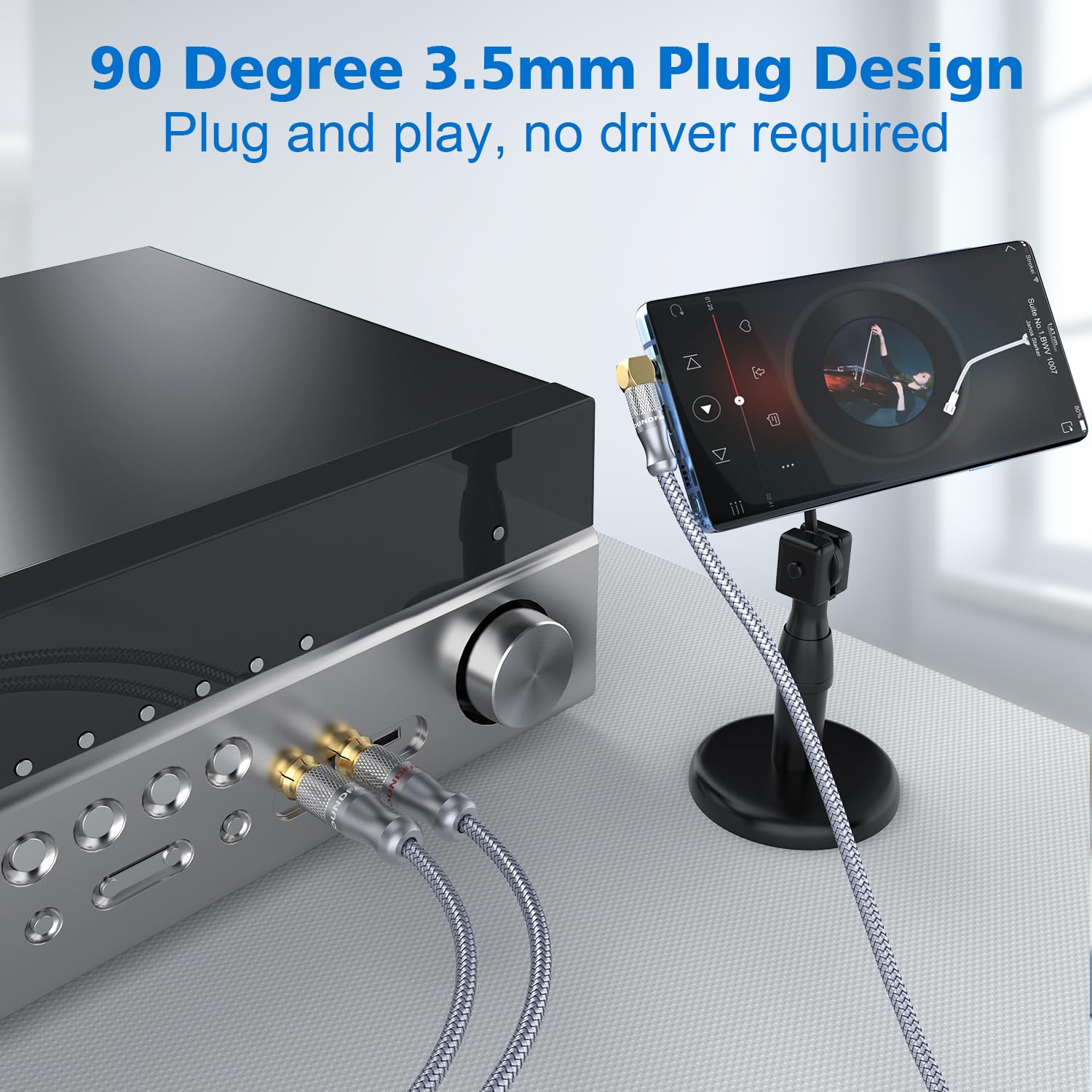 auvisio cuffie cavo cinch: Cavo stereo premium da 3,5 mm a 2 connettori RCA, 10 m, placcato oro (cavo audio cinch a jack auvisio cuffie cavo cinch: Cavo stereo premium da 3,5 mm a 2 connettori RCA, 10 m, placcato oro (cavo audio cinch a jack