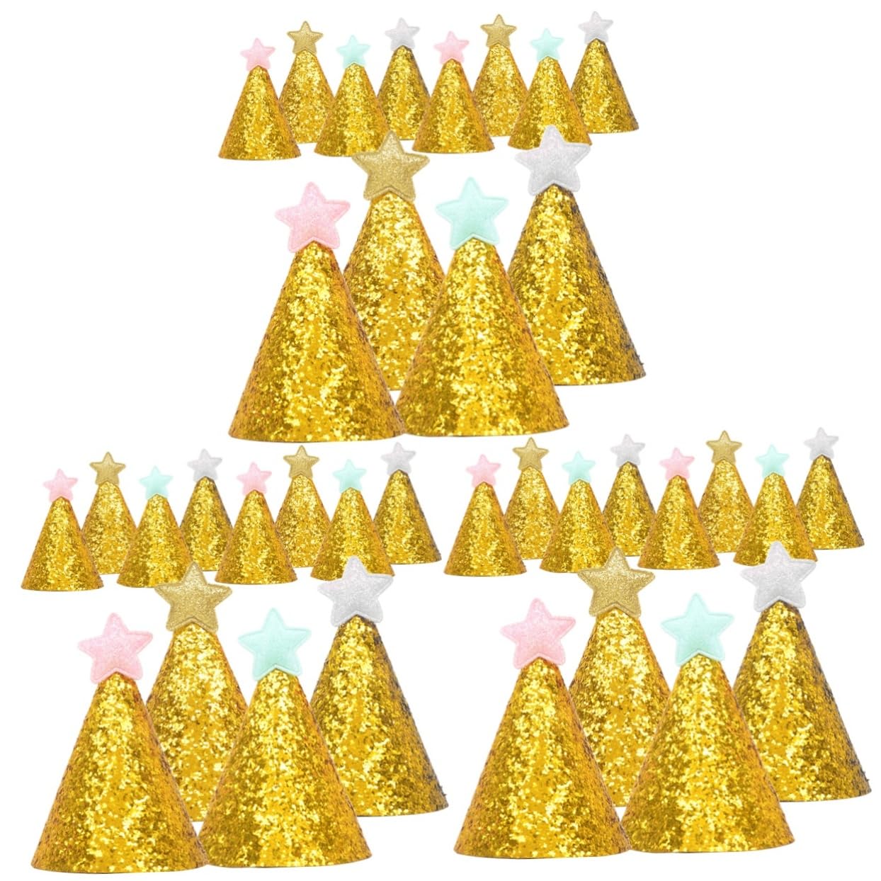36 Stück Geburtstagshüte, Sternhüte, Stern Partyhüte, Kinderpartyhüte, Kinderhüte, Kindergeburtstagsparty Requisite, Partyhüte Für Kinder, Glitzerhüte, Kinderhüte, Miniaturhüte,