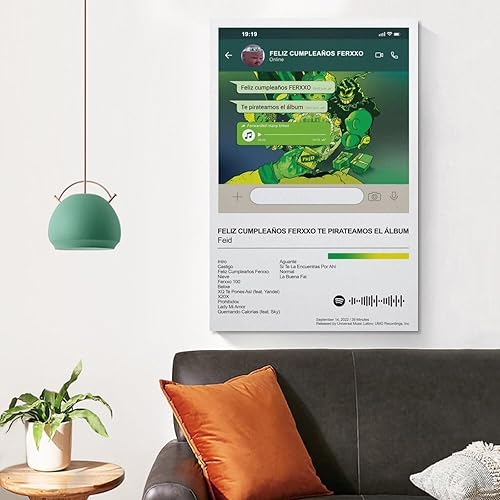 Miniatura 5 de Feid - Póster en lienzo con diseño de Feliz Cumpleaños Ferxxo 5, decoración de dormitorio, paisaje, oficina, San Valentín, cumpleaños, sin marco, 20