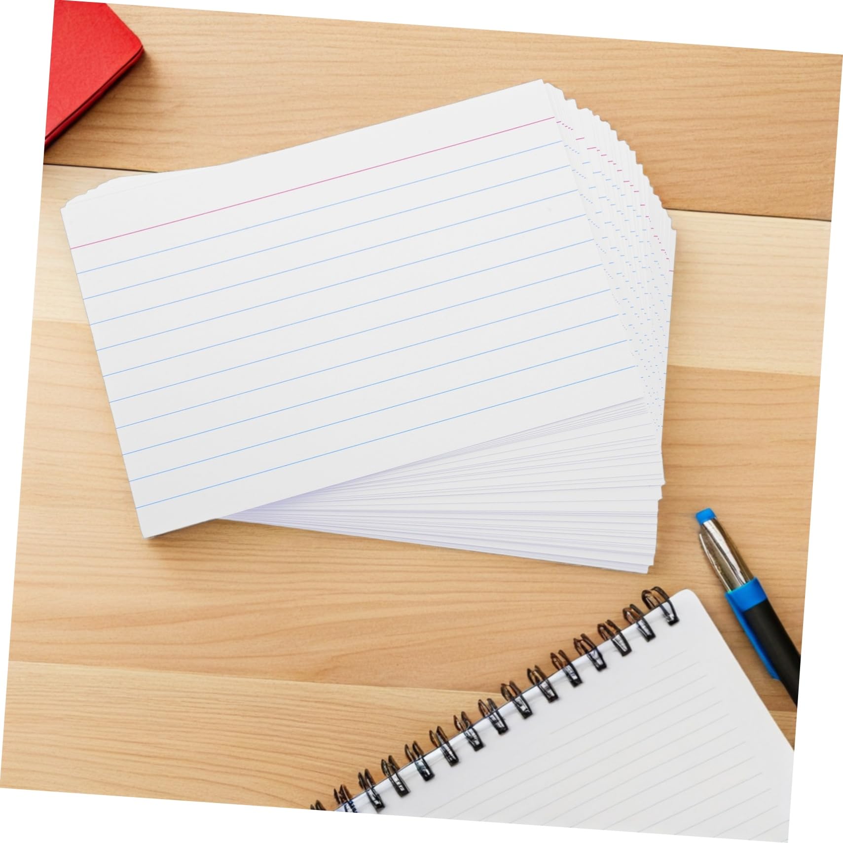 200 Linierte Karteikarten aus Papier mit 4 Zoll Weiße Kleiner Karteikarten zum Lernen für Büro Notizen für Präsentationen und Abschlussatmosphäre