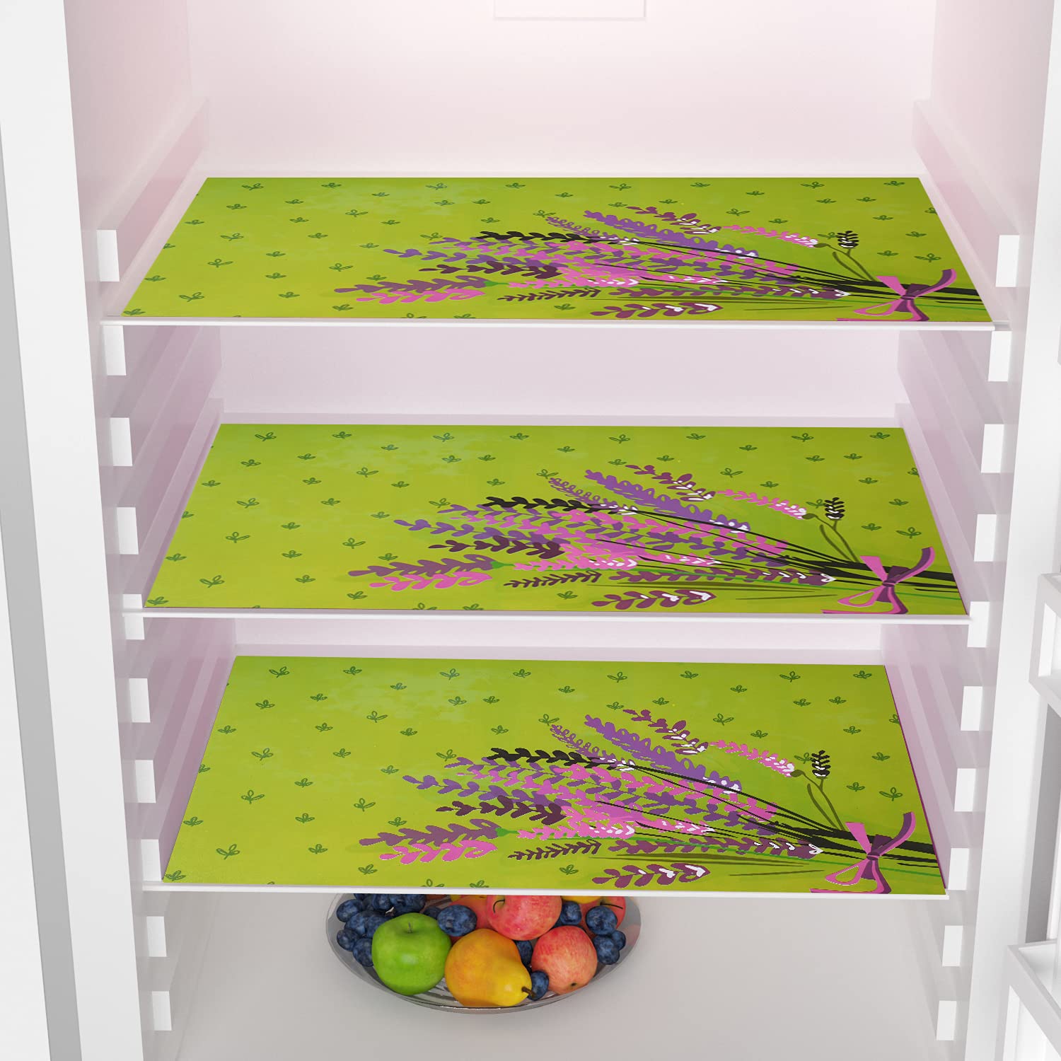 Yellow Weaves Fridge Mats - Protect Shelves! -3 Yellow Weaves Fridge Mats - Protect Shelves! -3