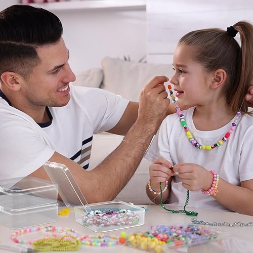 Miniatura 6 de Paquete de 24 cajas de almacenamiento pequeñas de plástico transparente con tapa, organizador duradero y contenedores de almacenamiento para