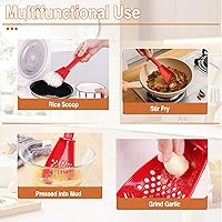 Vista 3 de Multifunctional Kitchen Cooking Spoon, Upgraded Heat Resistant Kitchen Utensils Slotted Spoon, Food Grade Cooking Utensils for Cooking, Draining