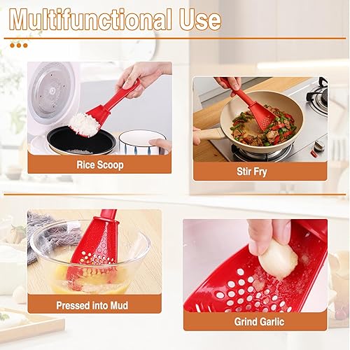 Miniatura 3 de Cuchara de cocina multifuncional, utensilios de cocina mejorados resistentes al calor, cuchara ranurada, utensilios de cocina de grado alimenticio