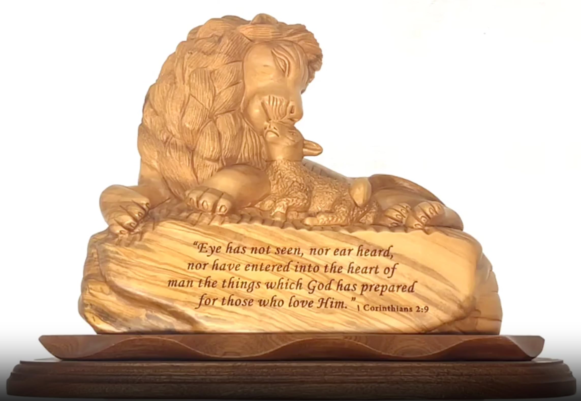 Lion with Lamb and Scripture of Corinthians, 13.8