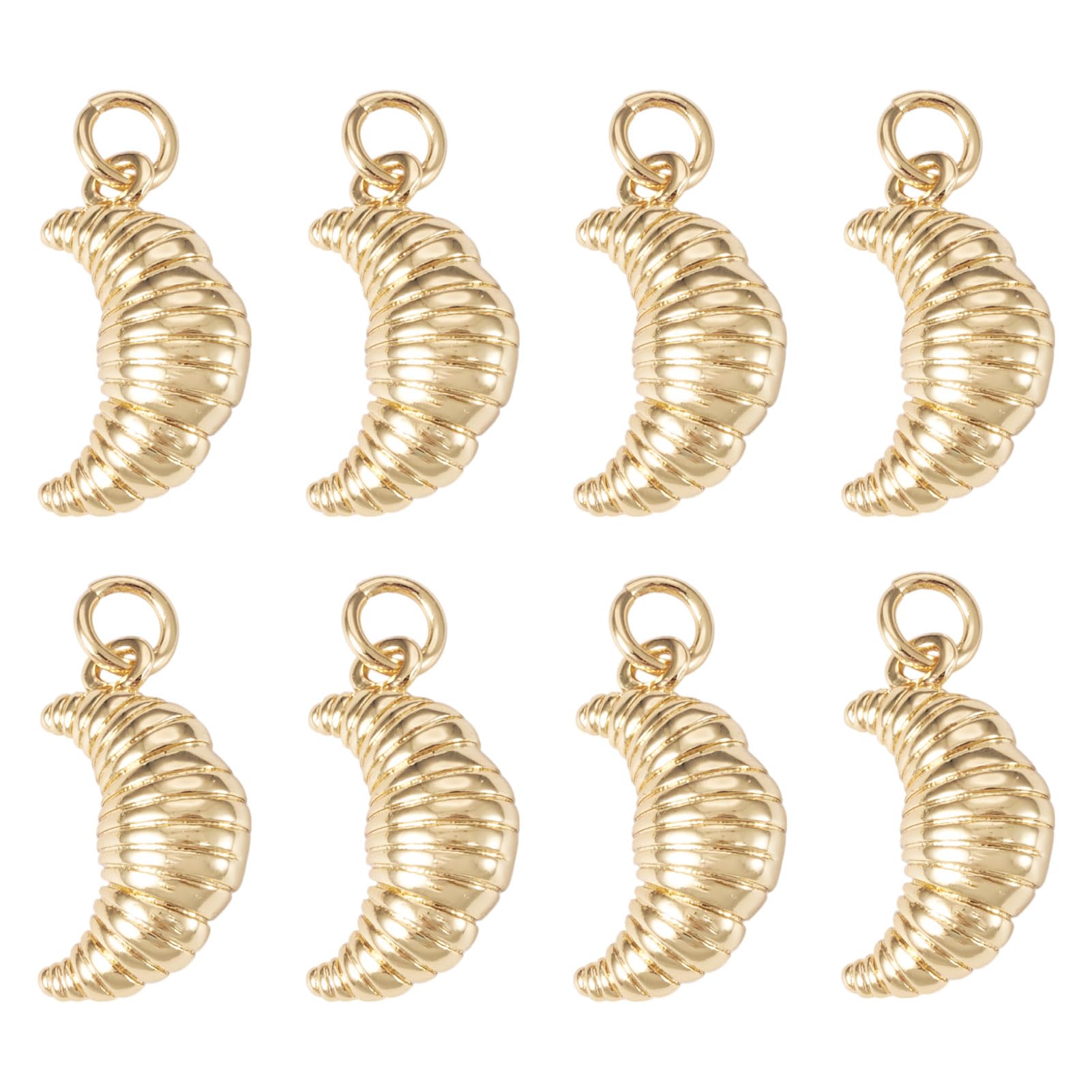 Breloques croissant pour création bijoux tendance au quotidien lot de 8