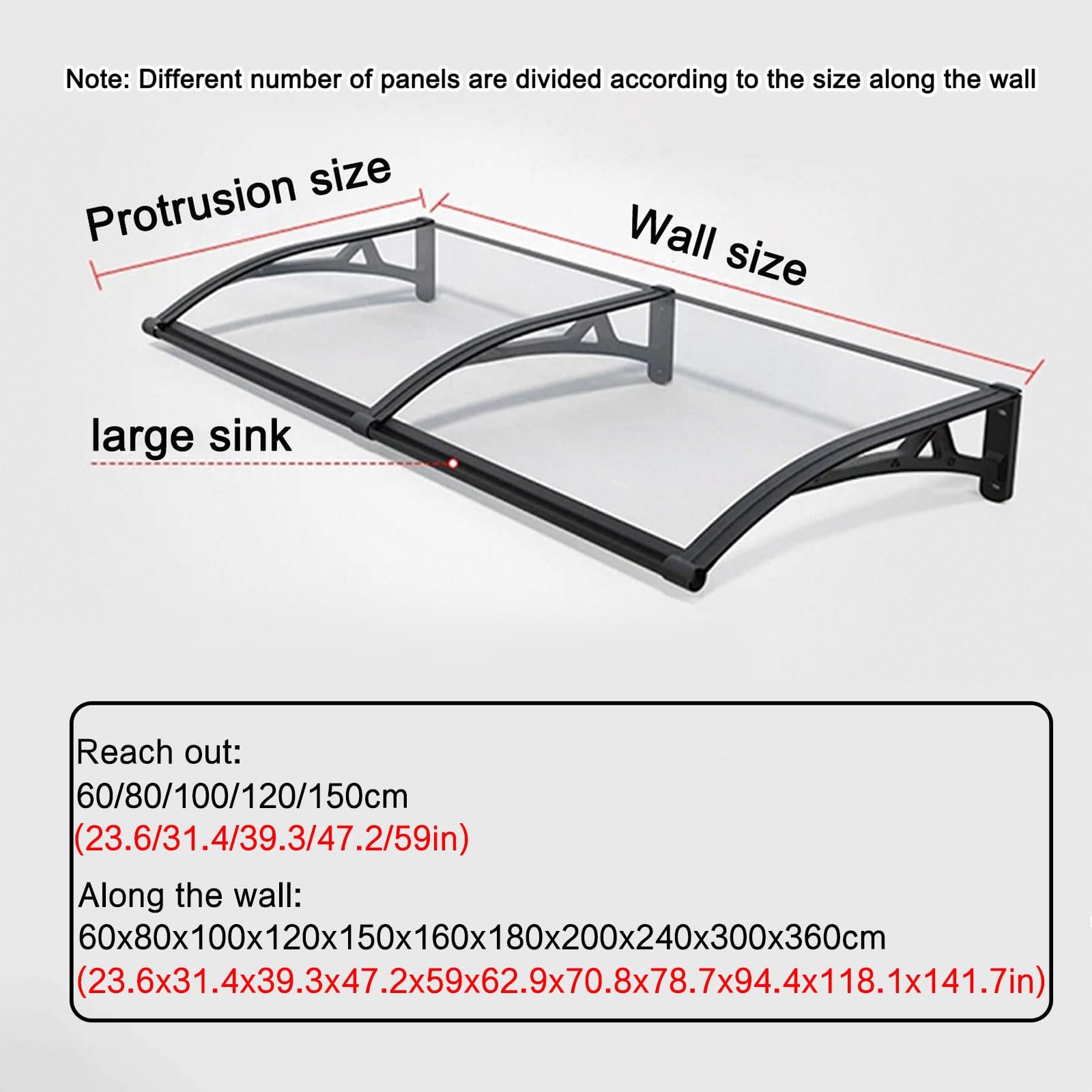 Tenda a baldacchino blu per porta, 60 x 120 cm, per esterni, per ingresso, impermeabile, copertura per gazebo e pergola, resistente alle intemperie
