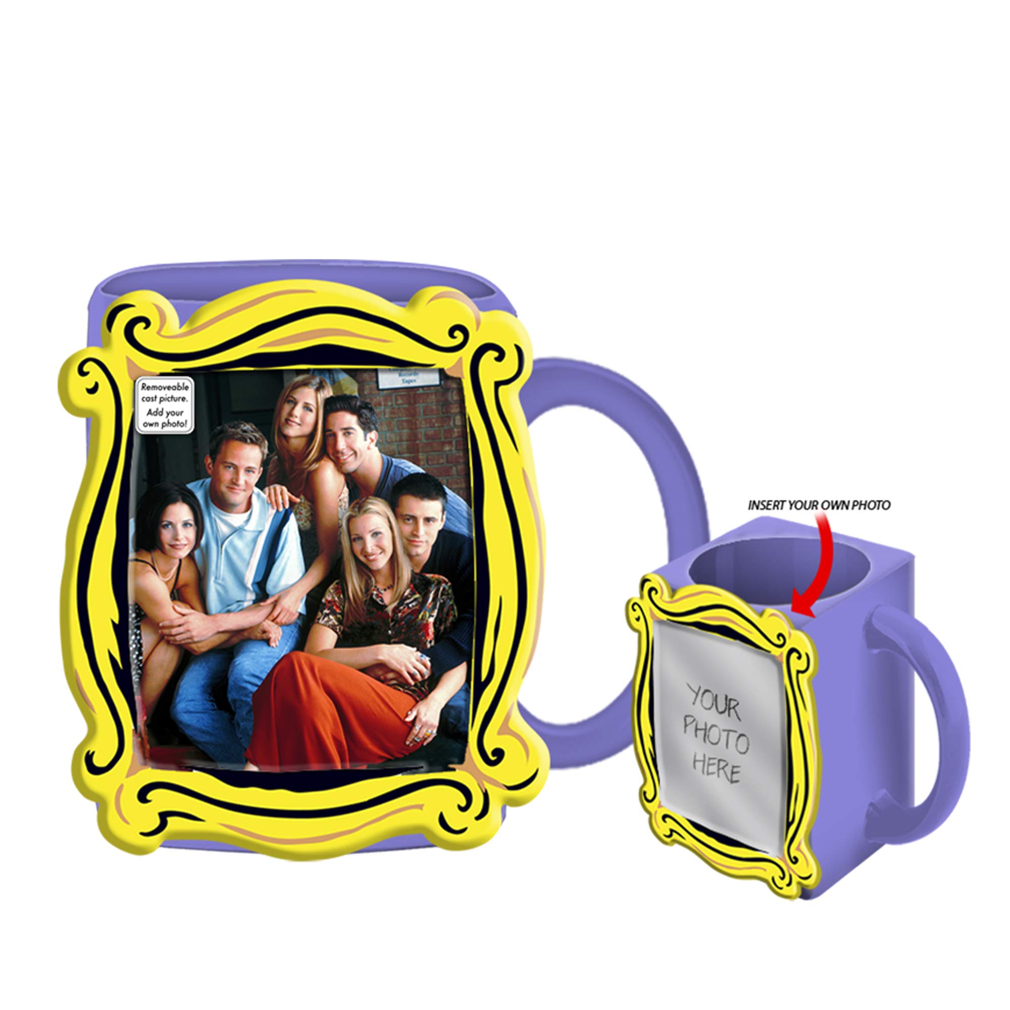 Silver Buffalo Friends Group in Frame Ceramic 3D Sculpted Mug 20-ounces FRD3013D