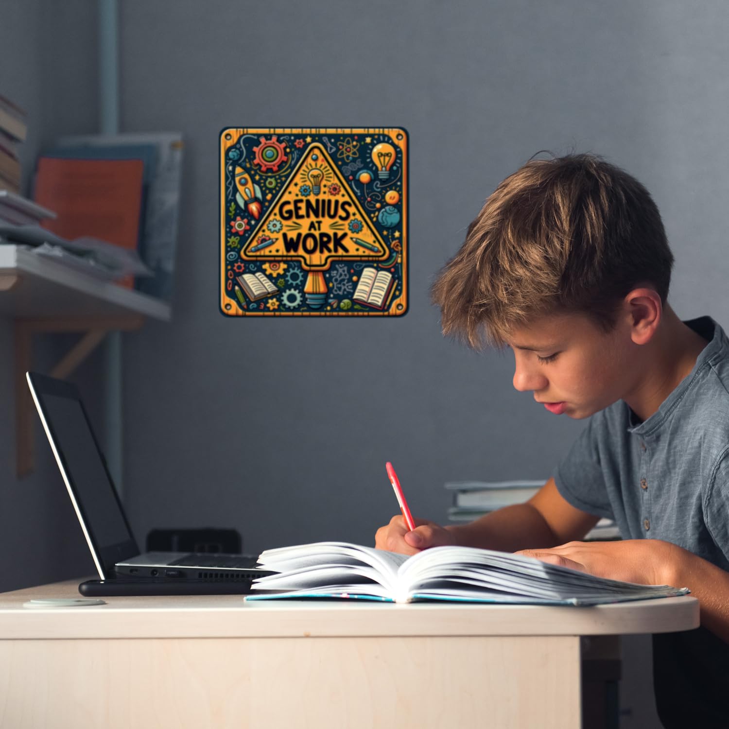 Autocollants Muraux 3D Stickers Muraux Route 66 3D - Décoration Porte Chambre Vinyle Amovible Vinyle Route 66 Design