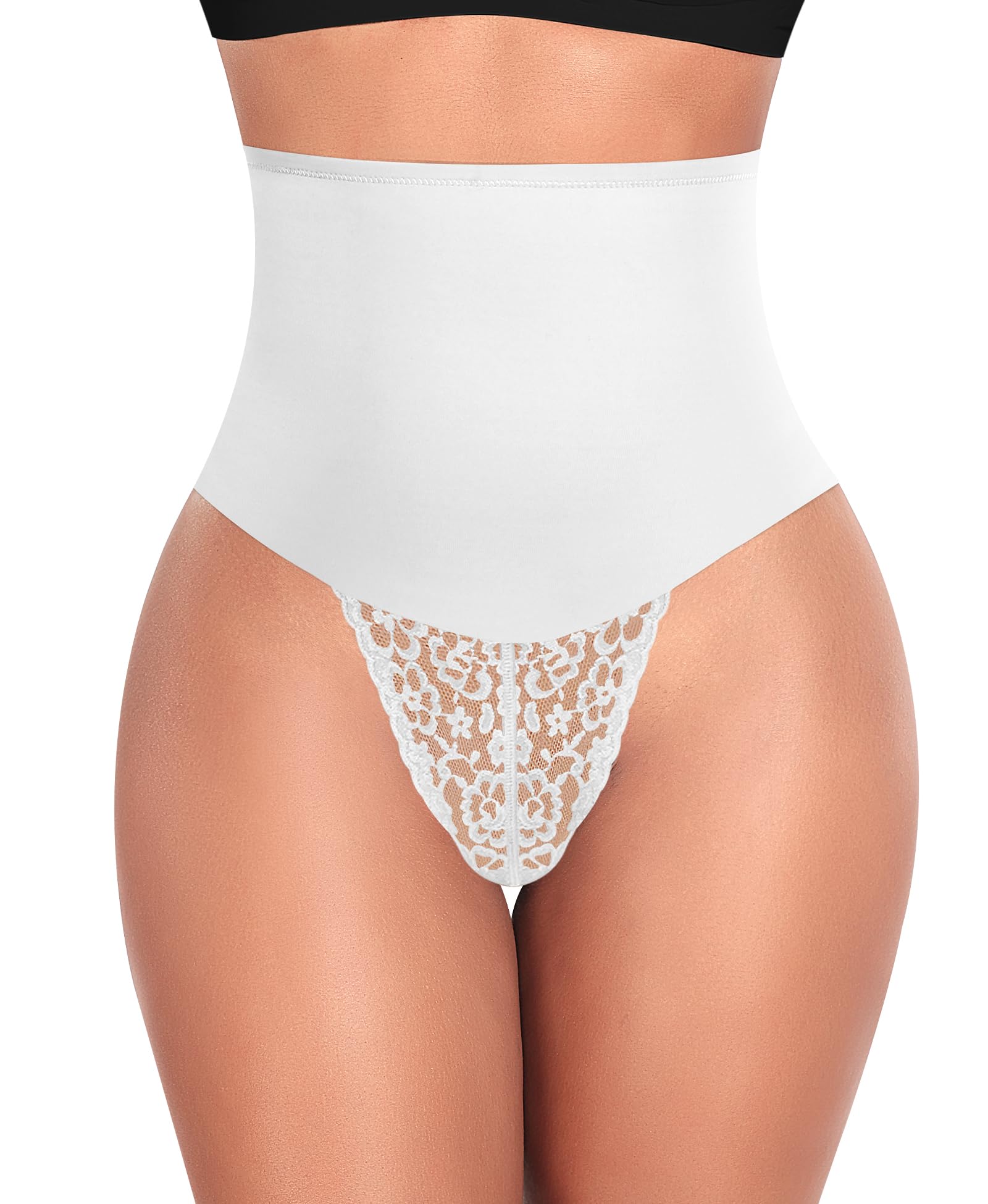 Werena Tummy Control Thong Shapewear for Women Lace Shaping Thong Girdle