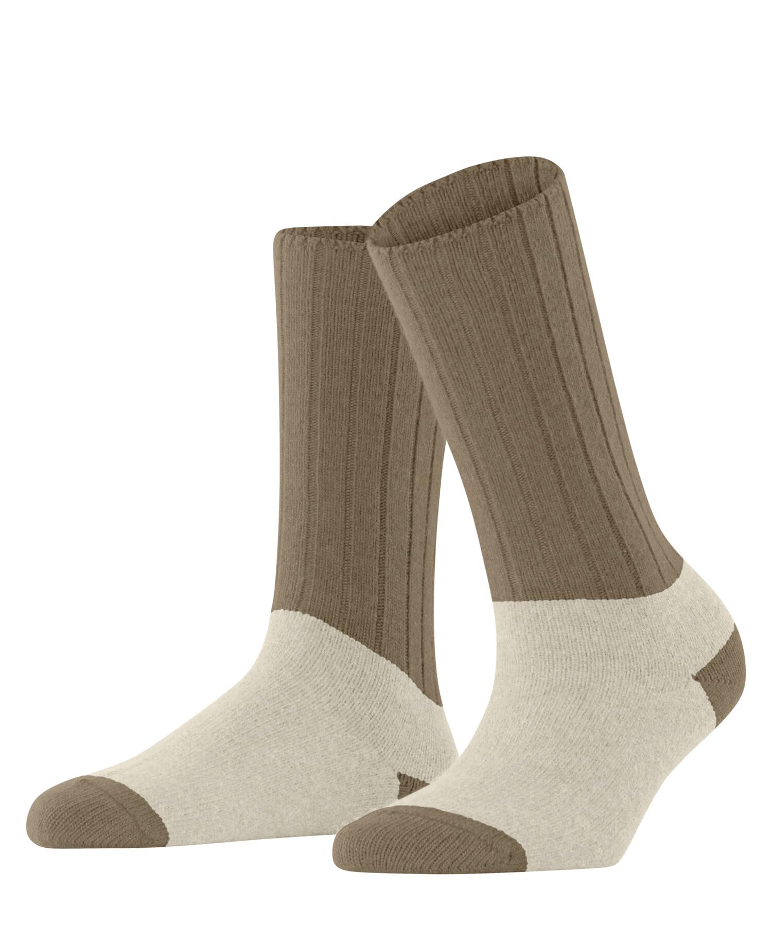 ESPRIT Women's Vibrance W So Wool Cashmere Plain 1 Pair Socks, Beige Papyrus 4018, 2.5-5