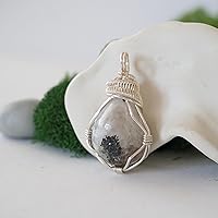 Vista 60 de NEW Designs by Nature Gems Handmade Fire Opal Necklace, October Birthstone Jewelry, With 24 Inch Silver Plated Chain, With a Gift Box, Handmade in