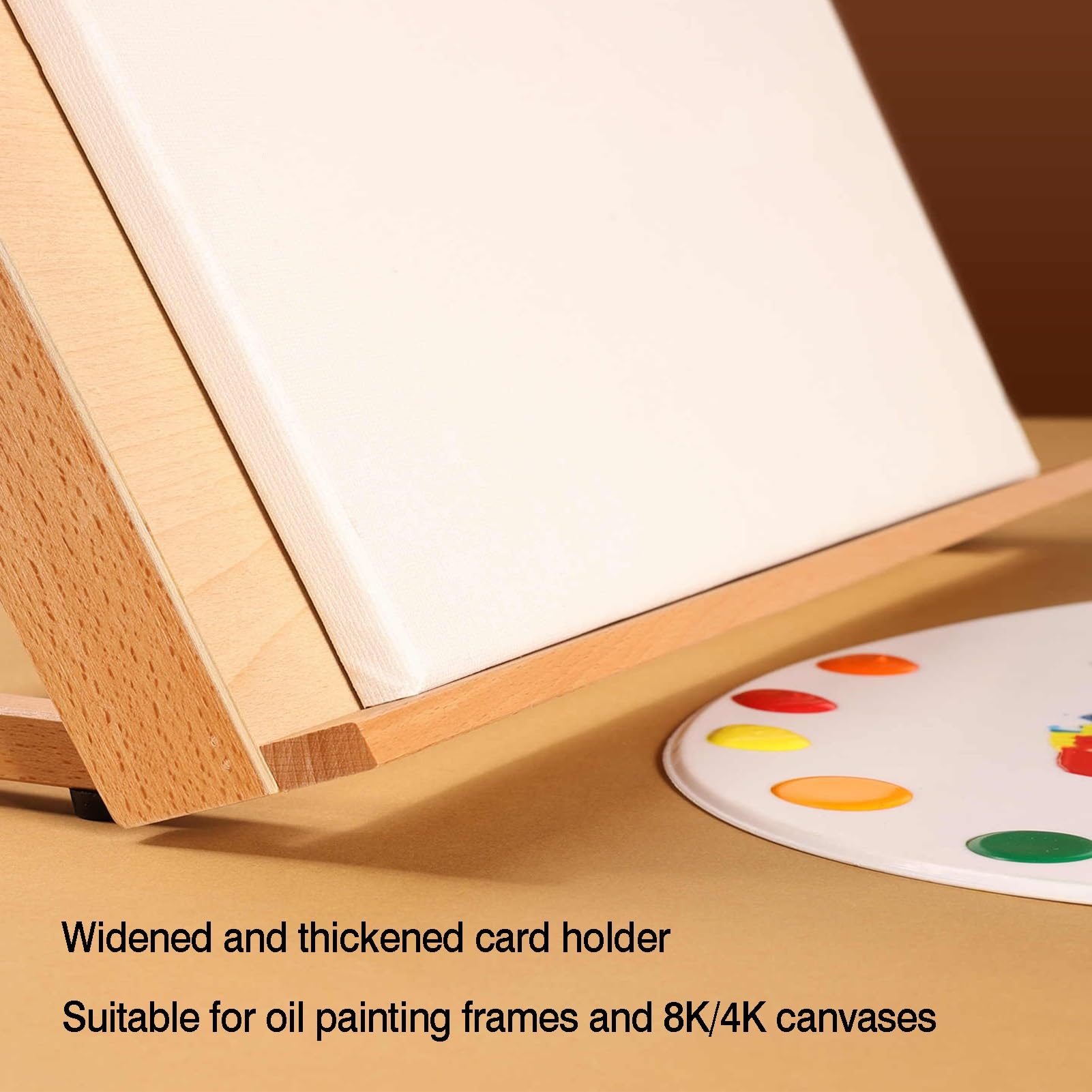 Caballete grande para pinturas, exhibición de madera de haya maciza para lienzo, altura ajustable para obras de arte de hasta 46,8 x 35,8 cm, perfecto para artistas y exhibiciones de arte