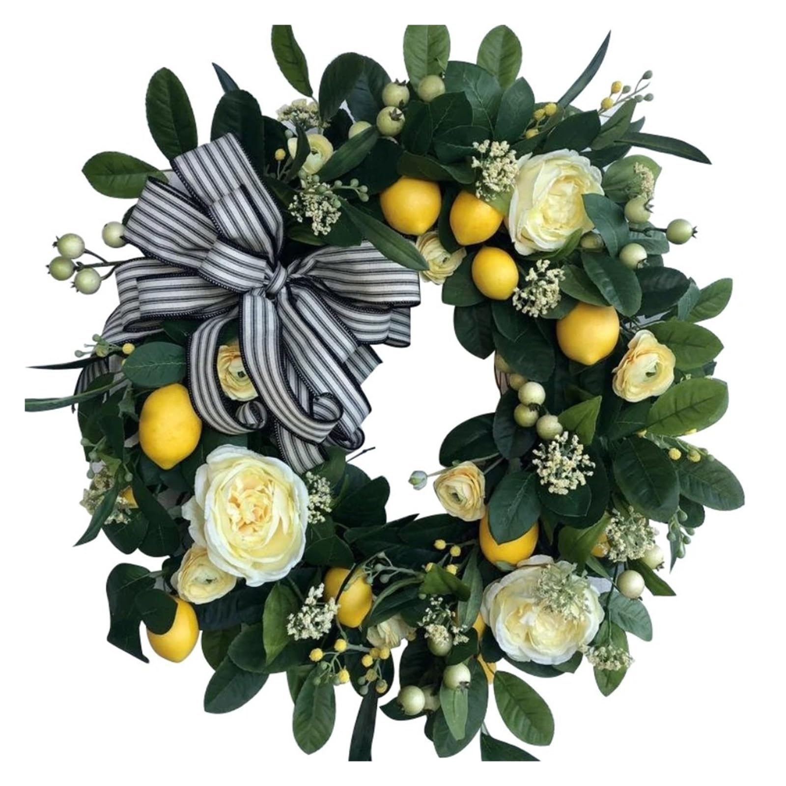 Couronne De Porte Couronne de Printemps Grande Couronne utilisée for la Porte d'entrée Fausse Couronne Printemps Toute l'année Décoration Murale ou de Cuisine for fenêtre(A)