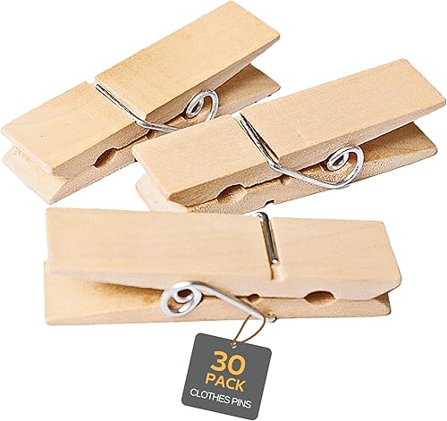 Pinzas para ropa, resistentes y resistentes, pinzas de madera natural para colgar ropa, fotos, manualidades, clavija decorativa pequeña para aula,