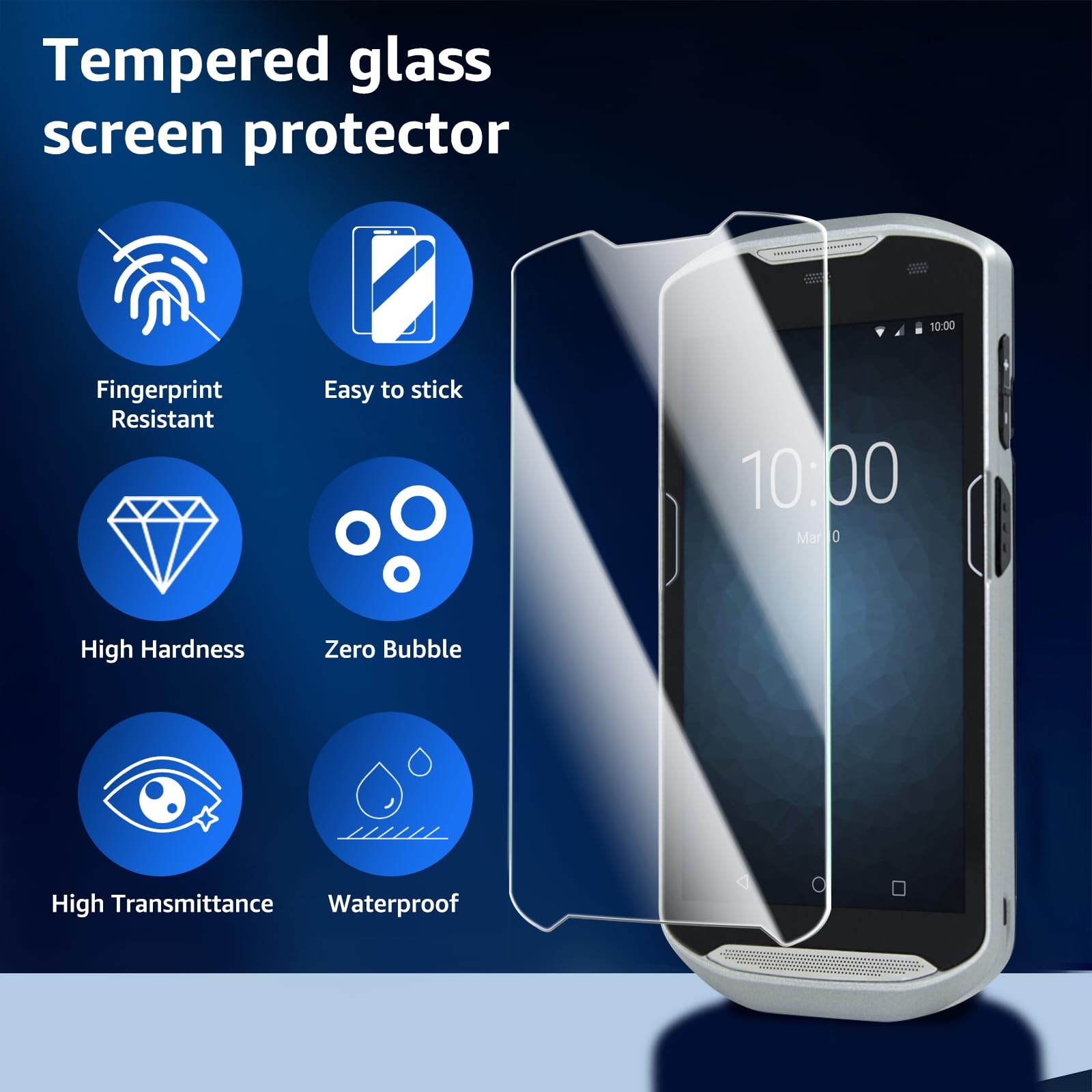 Tempered Glass Scanner Screen Protector [New Version 2025] for Zebra TC52 TC510K TC52X TC56 TC57 TC57X TC51 Screen Protector 9H Scratch-resistant HD Protective TC51 Glass (2)