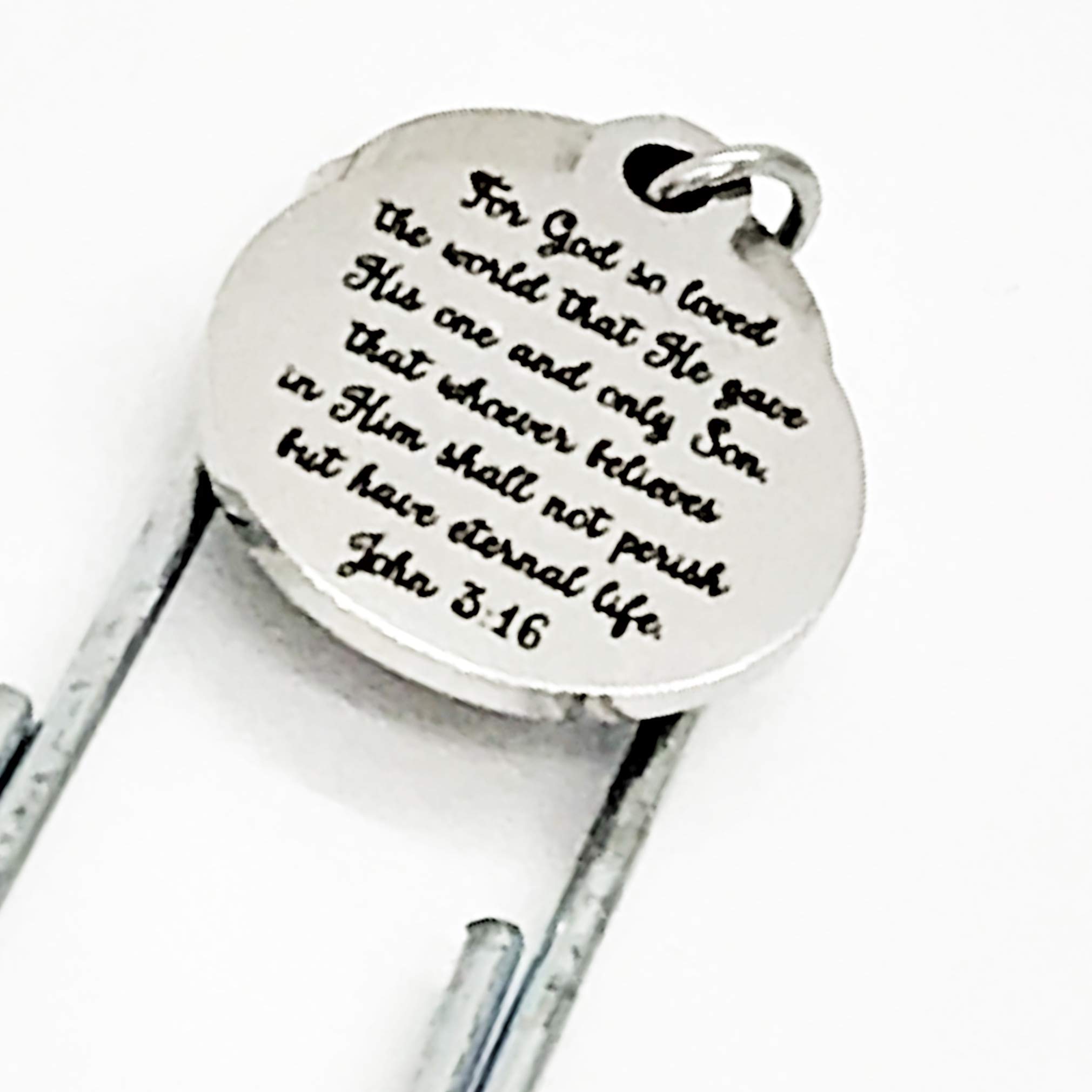 Christian Bookmark, John 3 16 Bookmark, For God So Loved The World, Christian Gift, Paperclip Bookmark, Bible Bookmark, Scripture Bookmark