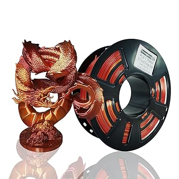Stronghero3D PLA 3D Printer Filament 1.75mm N2 Silk Gold/Galaxy Red 1kg(2.2lbs) Accuracy +/-0.05mm for ender3 Cr10 Sovol