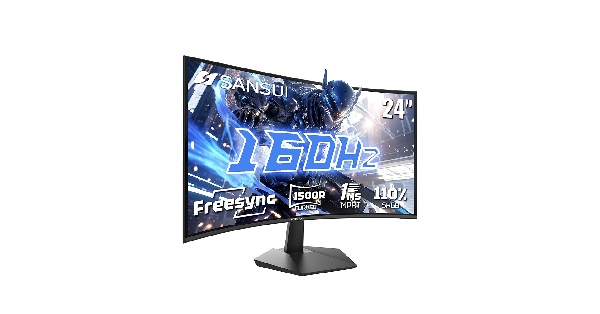 Amazon.com: SANSUI 24 Inch Curved 160Hz Gaming Monitor,1500R