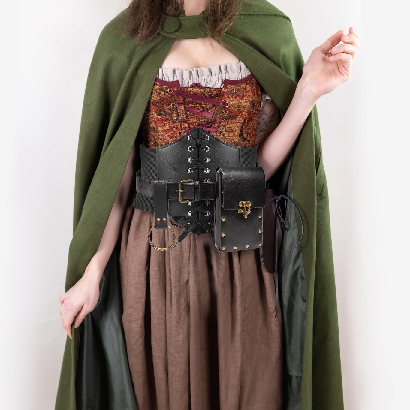 Mens Medieval Viking Leather Armor Renassance Belt Embossed Knight Corset Belt for LARP Christmas Gifts Costume - Image 2