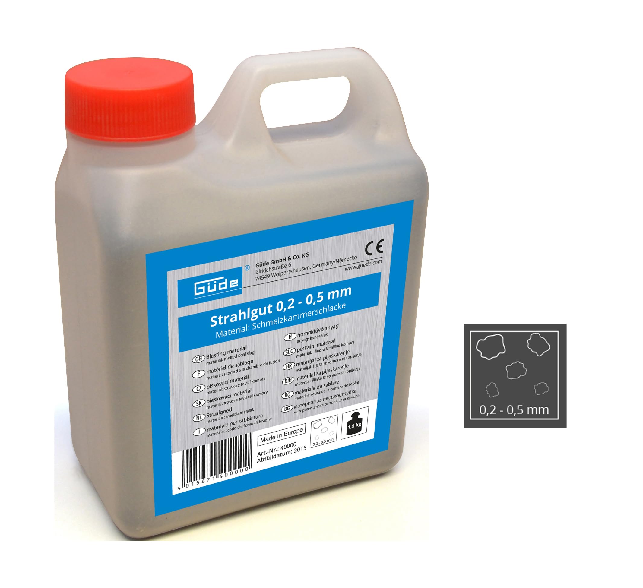 Güde 40000 0,2 – 0,5 mm 1,5 kg materiał rozpylony, czarny