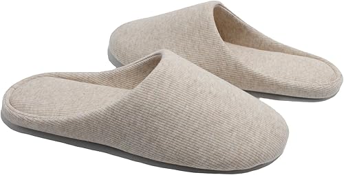 Miniatura 2 de ofoot Pantuflas de algodón lavables de espuma viscoelástica para mujer, para interiores, para dormir, para dormitorio, suela de goma antideslizante