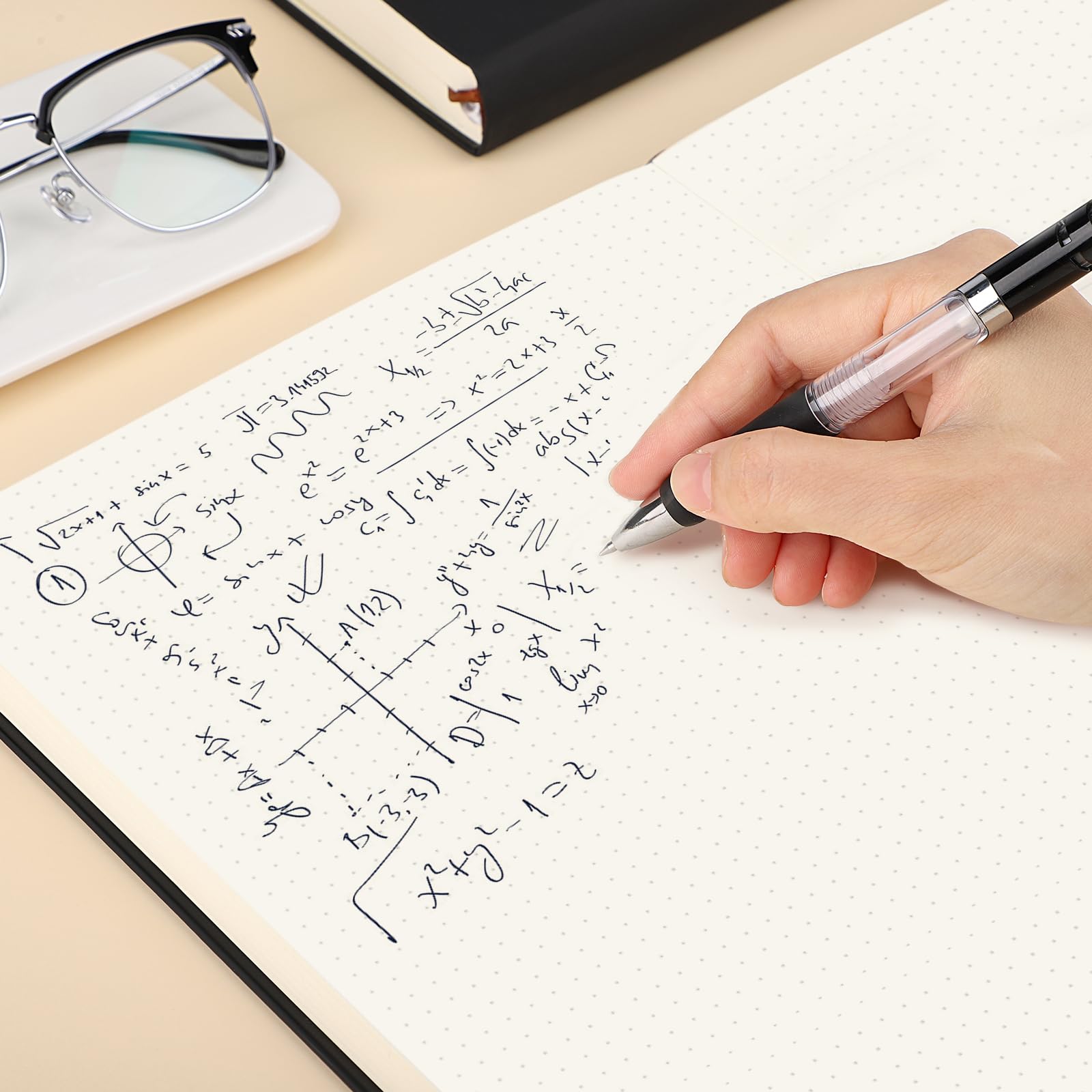 Zwarte lerenboeken a4 leren notitieboek zwart