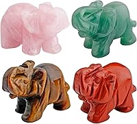 Vista 12 de Mookaitedecor - Figura decorativa de cristal de elefante, 1.5 pulgadas