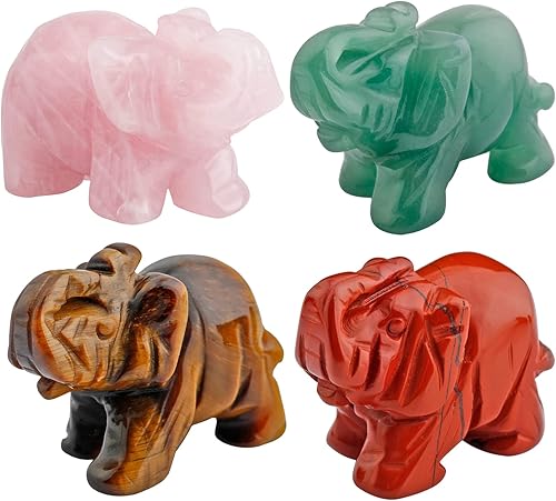 Vista 12 de Mookaitedecor - Figura decorativa de cristal de elefante, 1.5 pulgadas