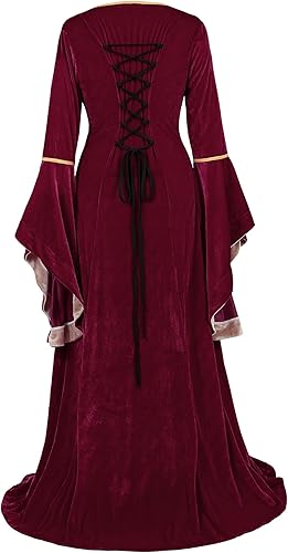 Miniatura 3 de Zhitunemi - Disfraz tipo vestido medieval gótico y renacentista de mujer para Halloween y ferias medievales